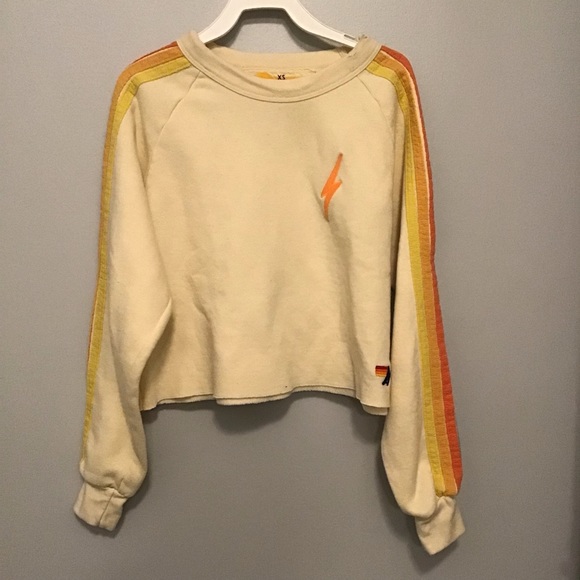 Aviator Nation Tops - Aviator Nation Cropped Crewneck Sweatshirt